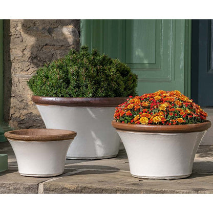Campania Enfield Glazed Terra Cotta Planter - Nested Set of 3