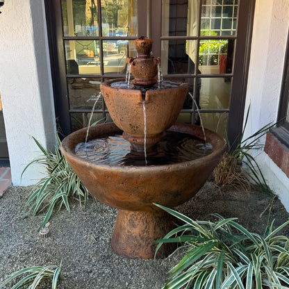 Fiore Tuscan Garden 3-Tier Concrete Fountain - #2122