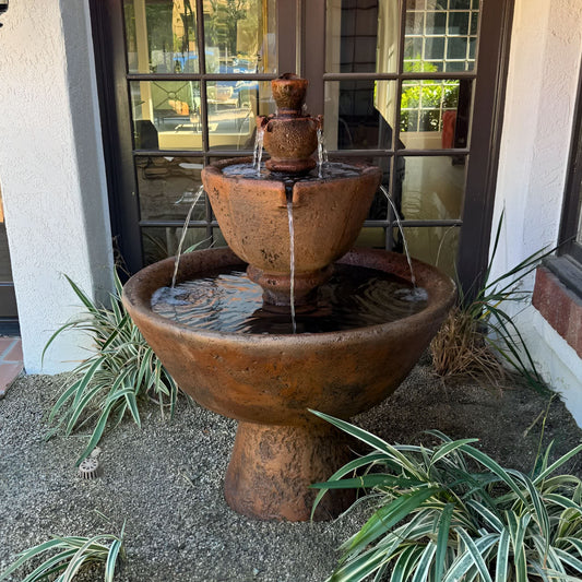 Fiore Tuscan Garden 3-Tier Concrete Fountain - #2122