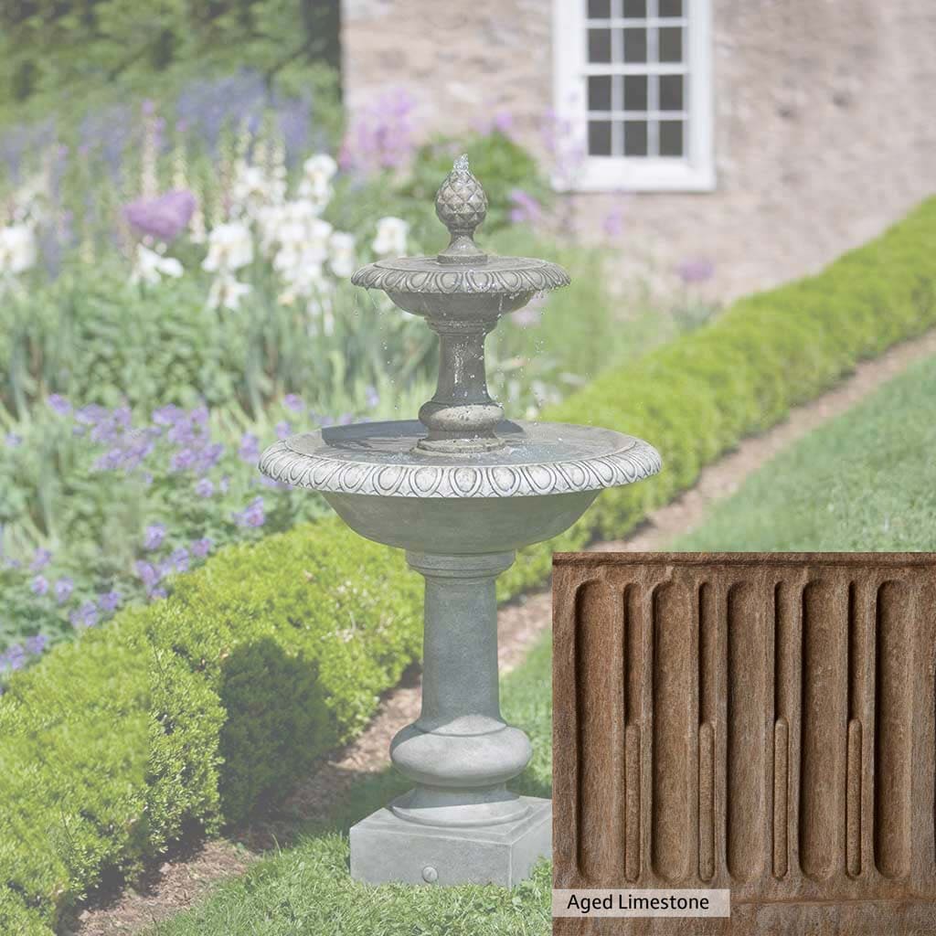 Campania International Williamsburg Pineapple 2 Tier Fountain