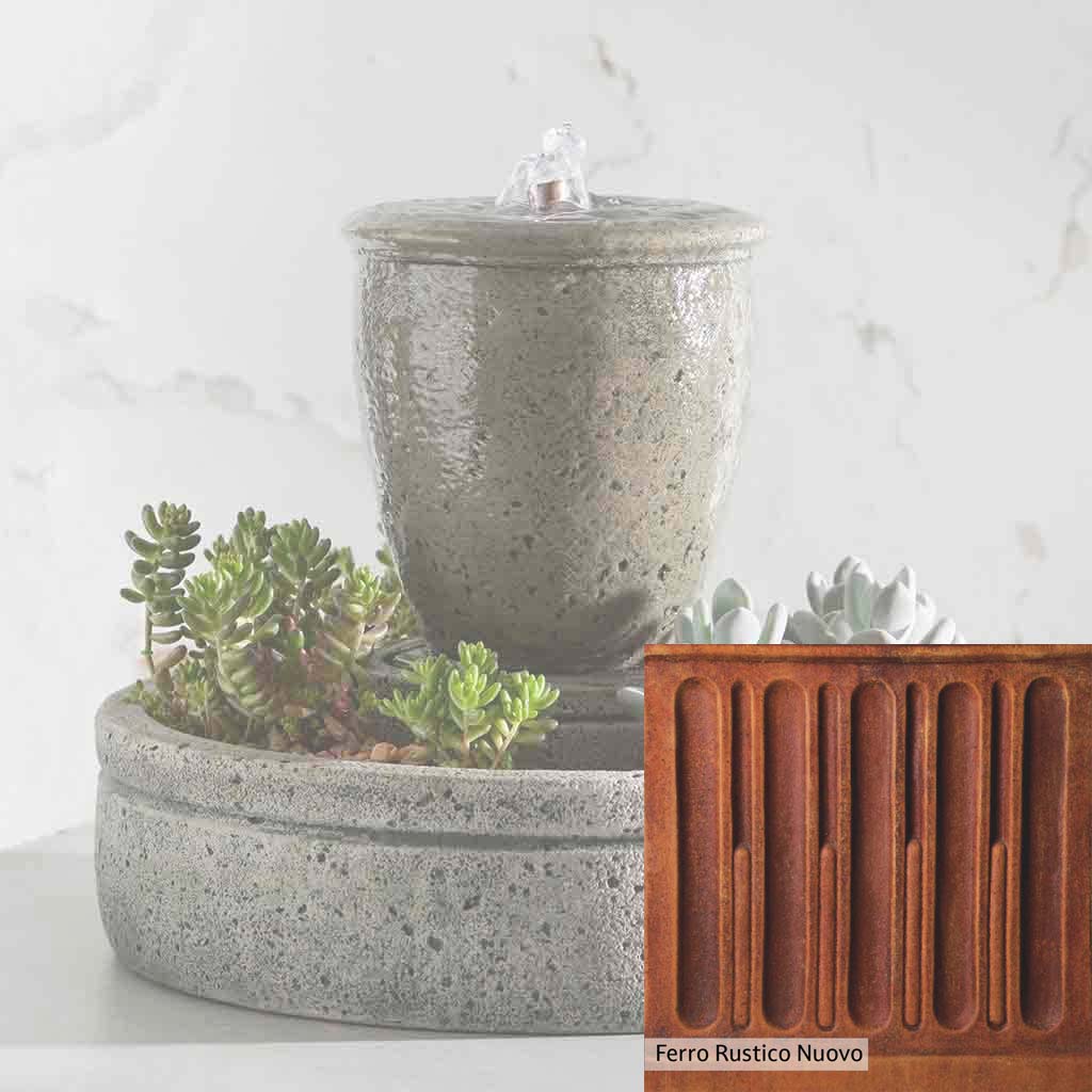 Campania International M-Series Rustic Spa Fountain with Planter