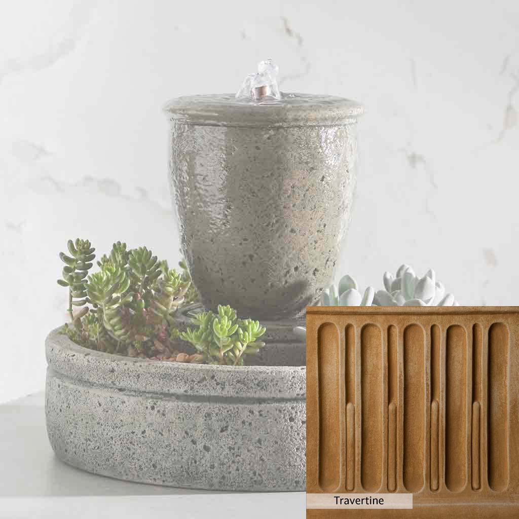 Campania International M-Series Rustic Spa Fountain with Planter