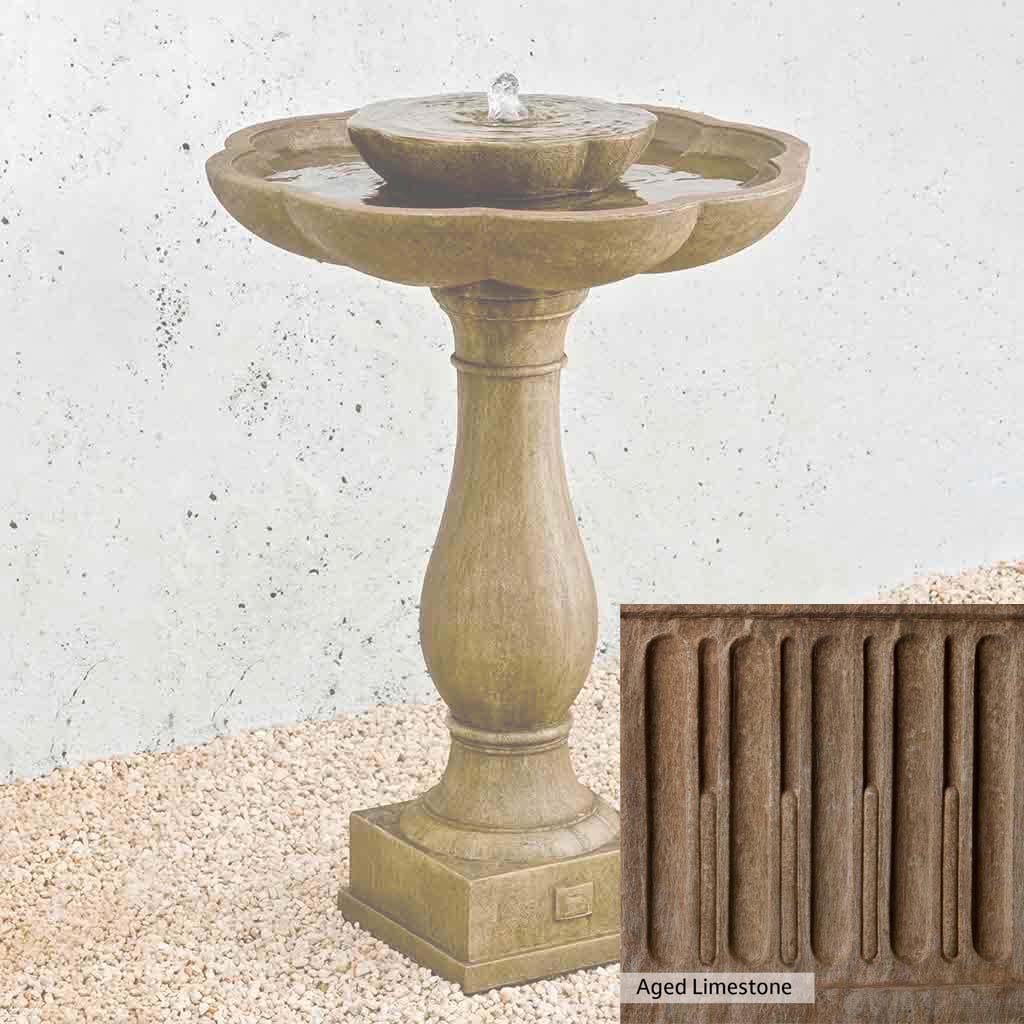 Campania International Flores Pedestal Fountain