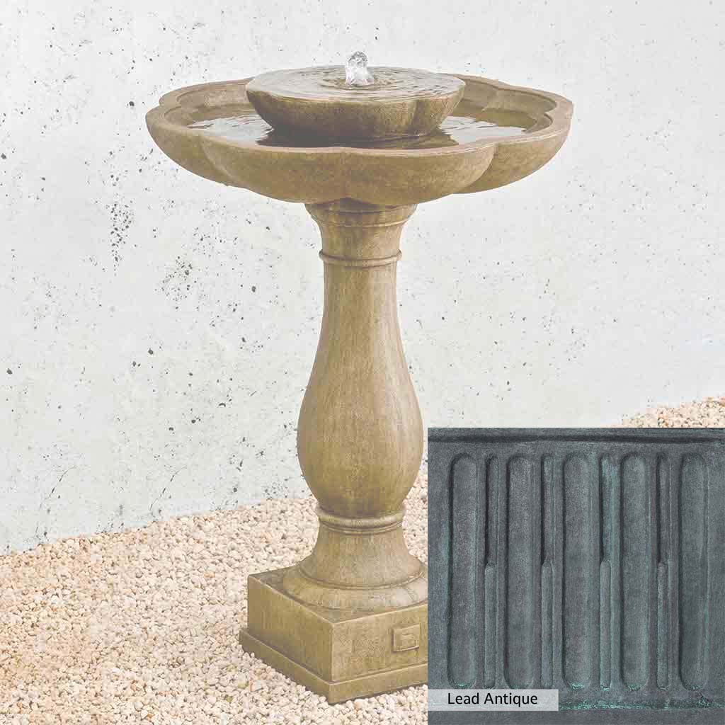 Campania International Flores Pedestal Fountain