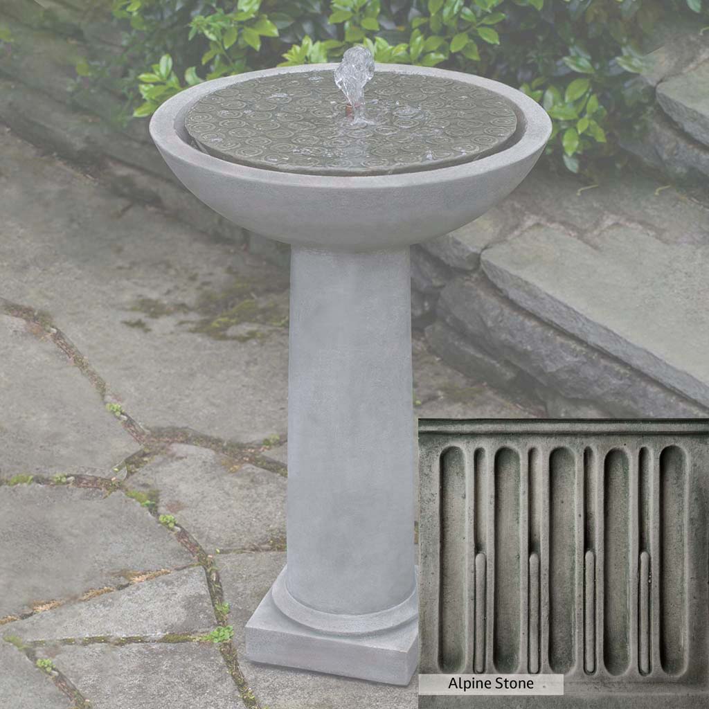 Campania International Cirrus Birdbath Fountain