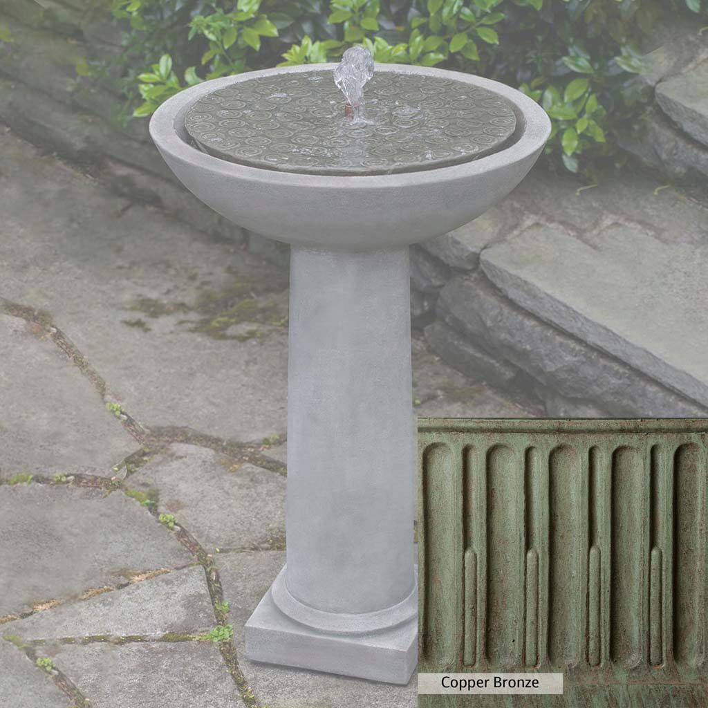 Campania International Cirrus Birdbath Fountain