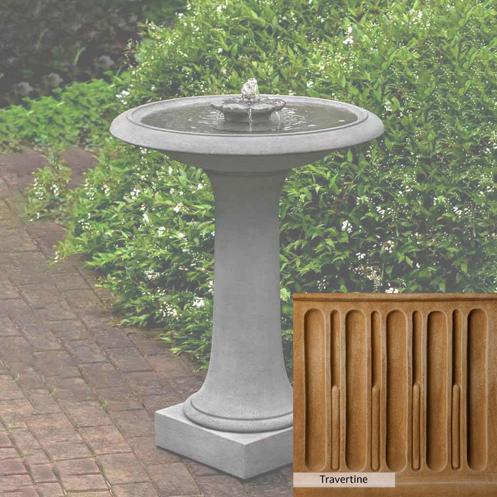 Campania International Camellia Birdbath Fountain