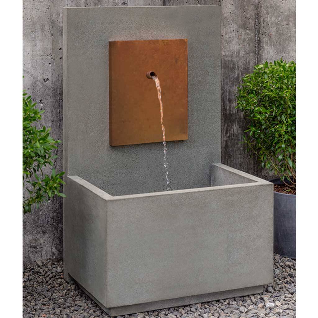 Campania International MC2 Fountain with Corten Steel Face