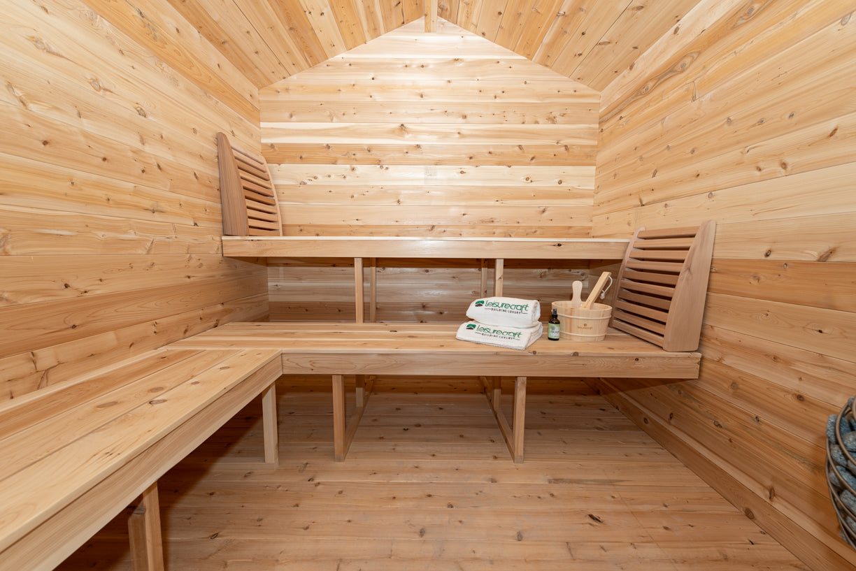 6 Person Cabin Sauna with Porch - Georgian
