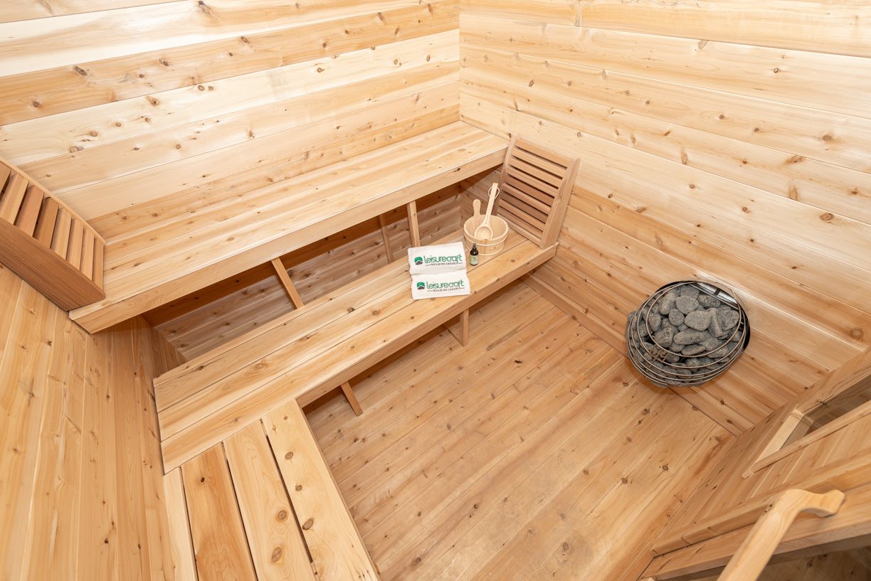 6 Person Cabin Sauna with Porch - Georgian