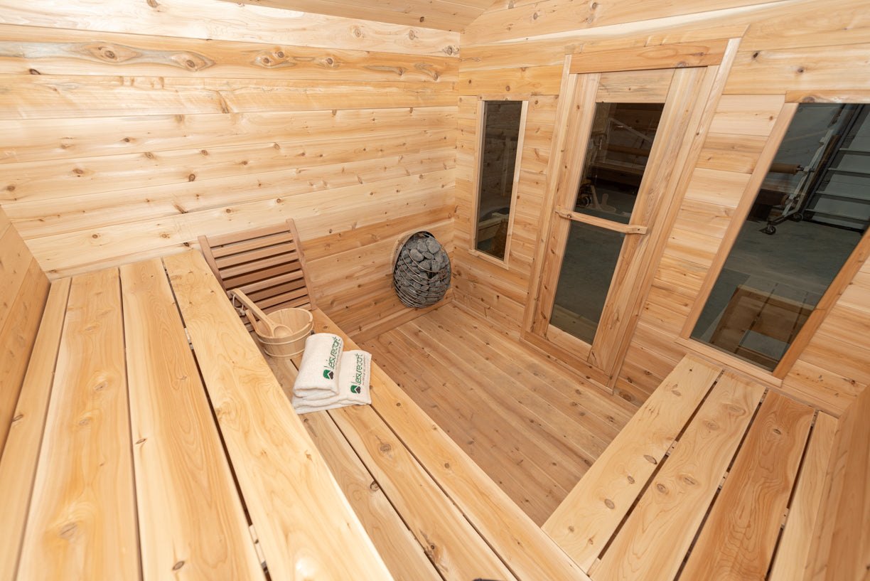 6 Person Cabin Sauna with Porch - Georgian