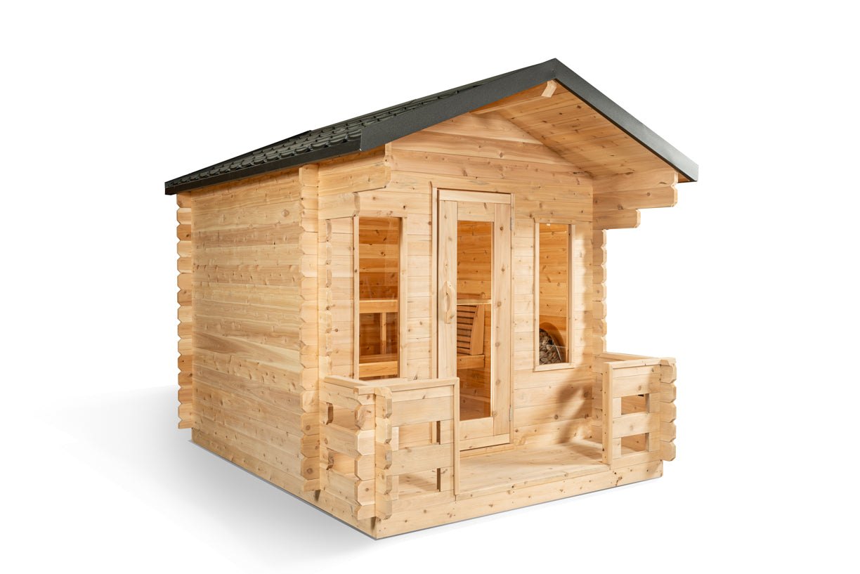 6 Person Cabin Sauna with Porch - Georgian