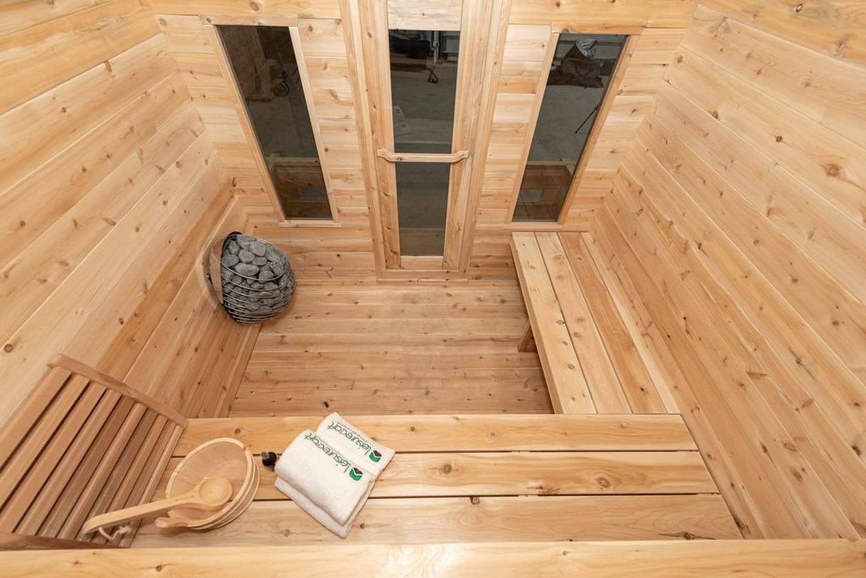 6 Person Cabin Sauna with Porch - Georgian