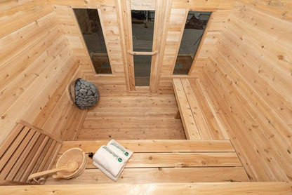 6 Person Cabin Sauna with Porch - Georgian