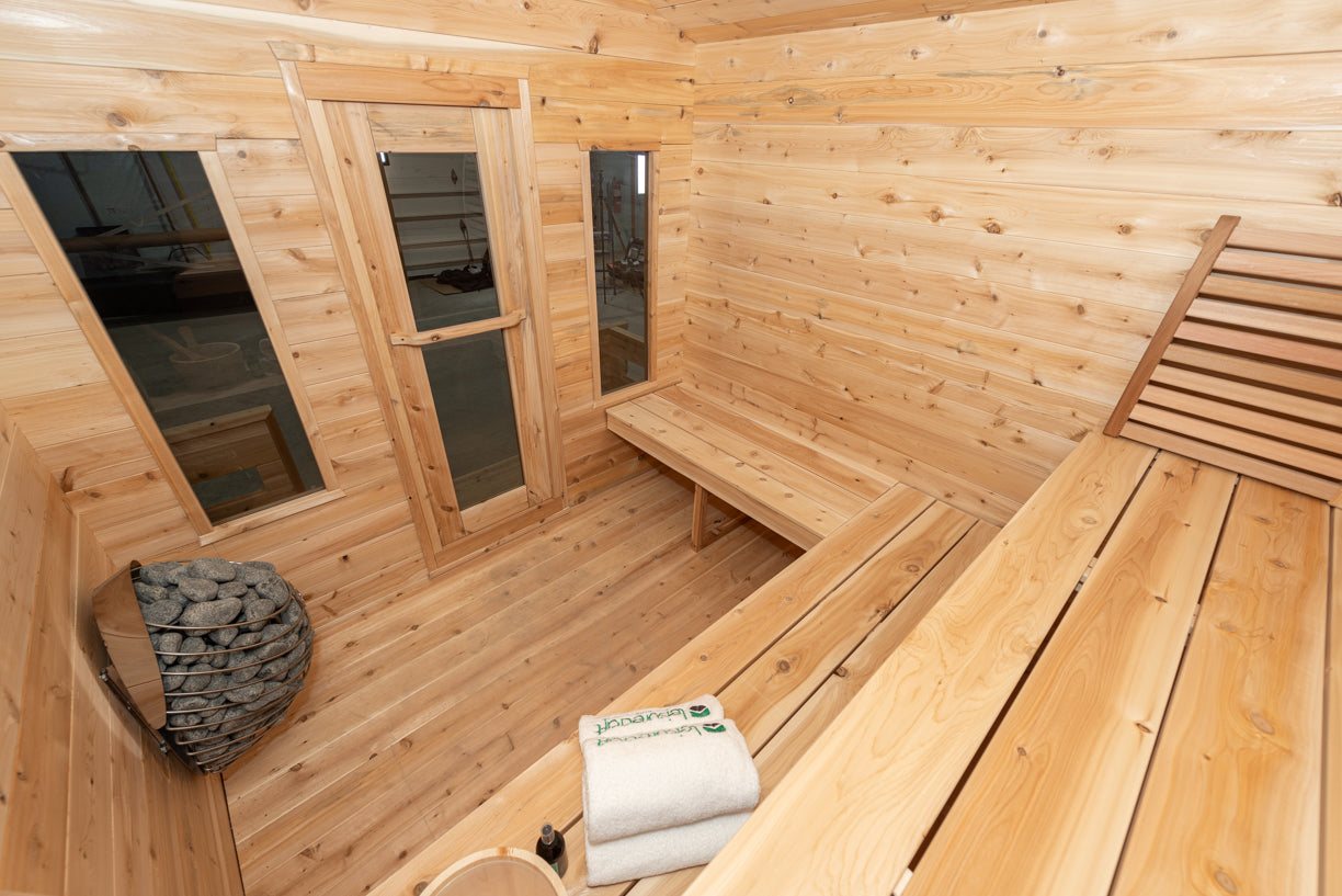 6 Person Cabin Sauna with Porch - Georgian