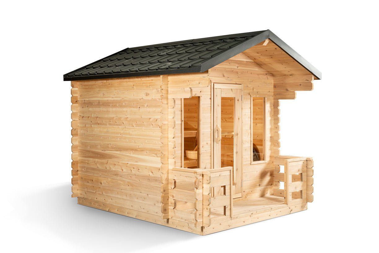 6 Person Cabin Sauna with Porch - Georgian