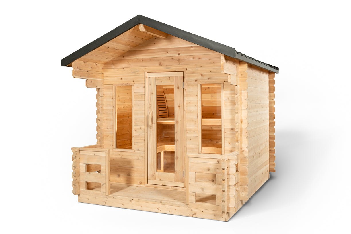 6 Person Cabin Sauna with Porch - Georgian