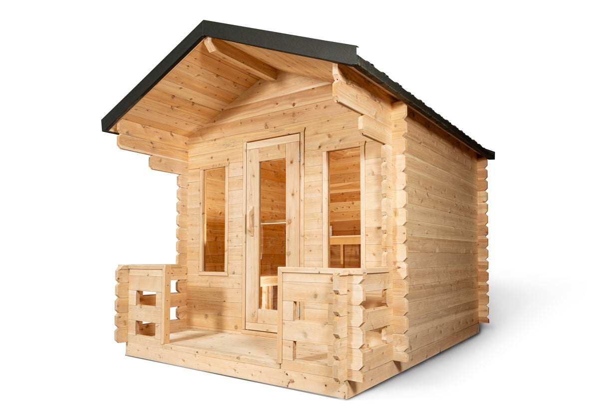 6 Person Cabin Sauna with Porch - Georgian