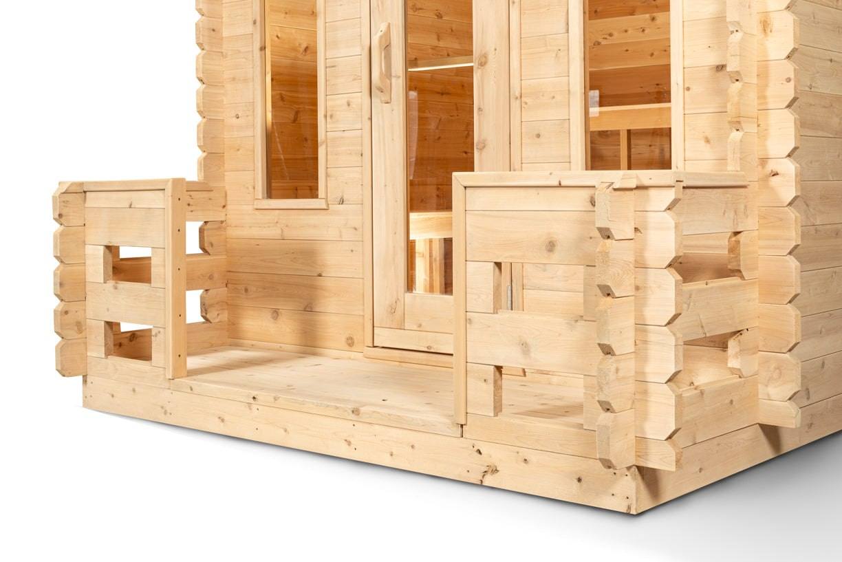 6 Person Cabin Sauna with Porch - Georgian