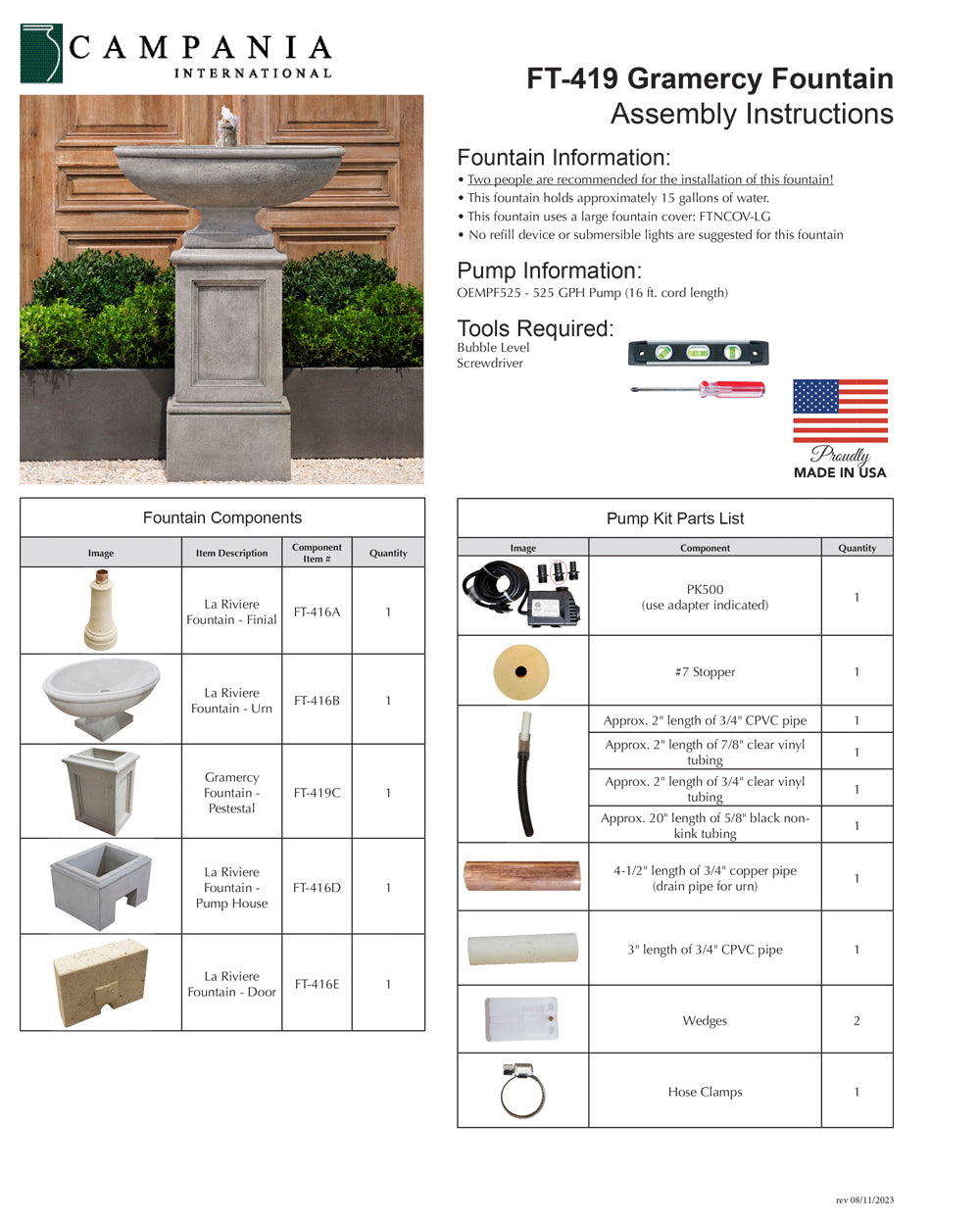 Campania International Gramercy Fountain