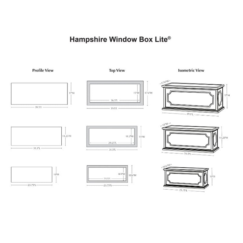 Campania Hampshire Window Box | Lite® Collection