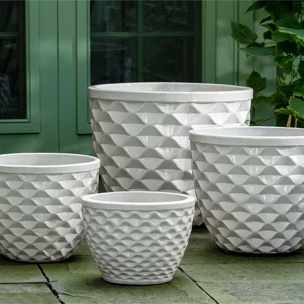 Campania Honeycomb Planter Nested Set of 4 | Glazed Collection