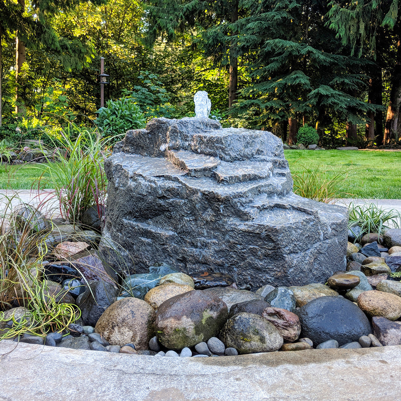 Blue Thumb Mountain Spring GFRC Boulder Fountain - Complete Kit