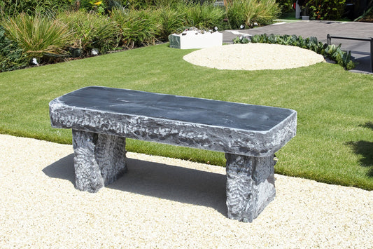 Mountain Wave Granite Garden Bench - 48" - Blue Thumb