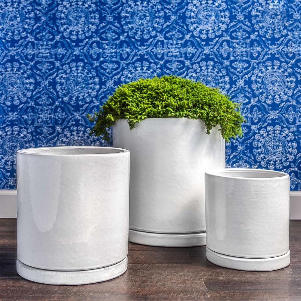 Campania I/O Cylinder Planters Set of 3 | Glazed Terra Cotta