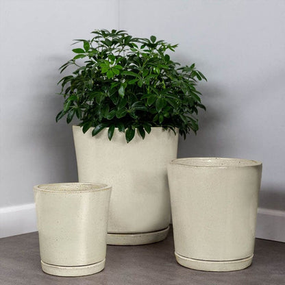 Campania I/O Tapered Cylinder Planters Set of 3 | Glazed Terra Cotta