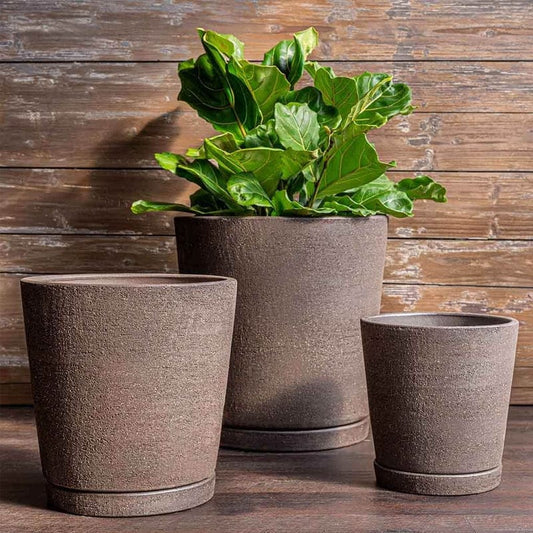Campania I/O Tapered Cylinder Planters Set of 3 | Glazed Terra Cotta