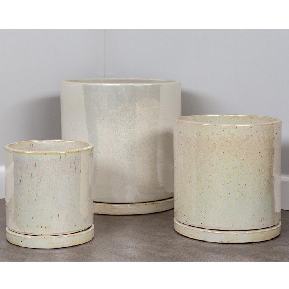 Campania I/O Cylinder Planters Set of 3 | Glazed Terra Cotta