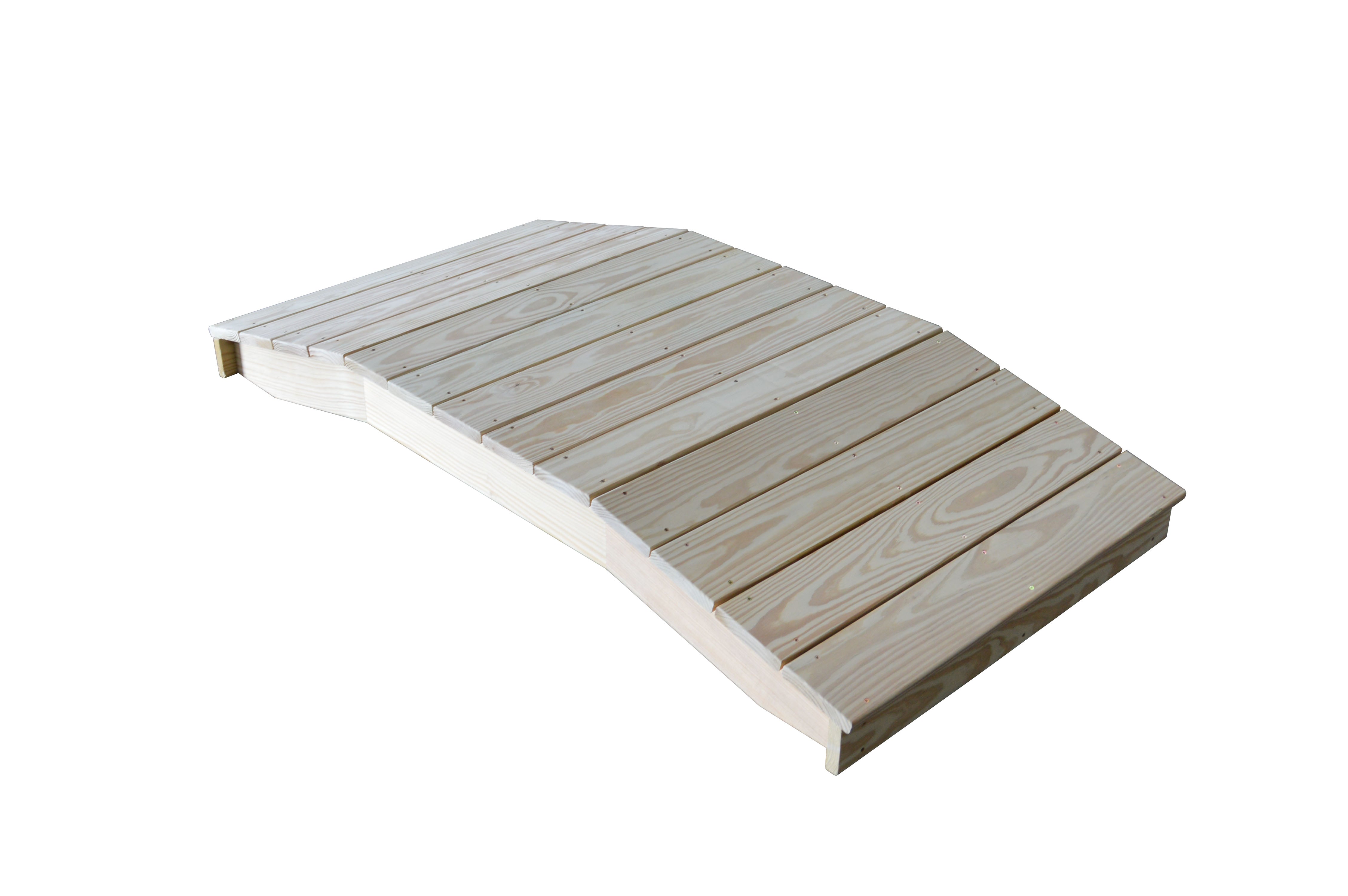 A&L Furniture Pressure Treated Pine 3'  x  6' Standard Plank Bridge