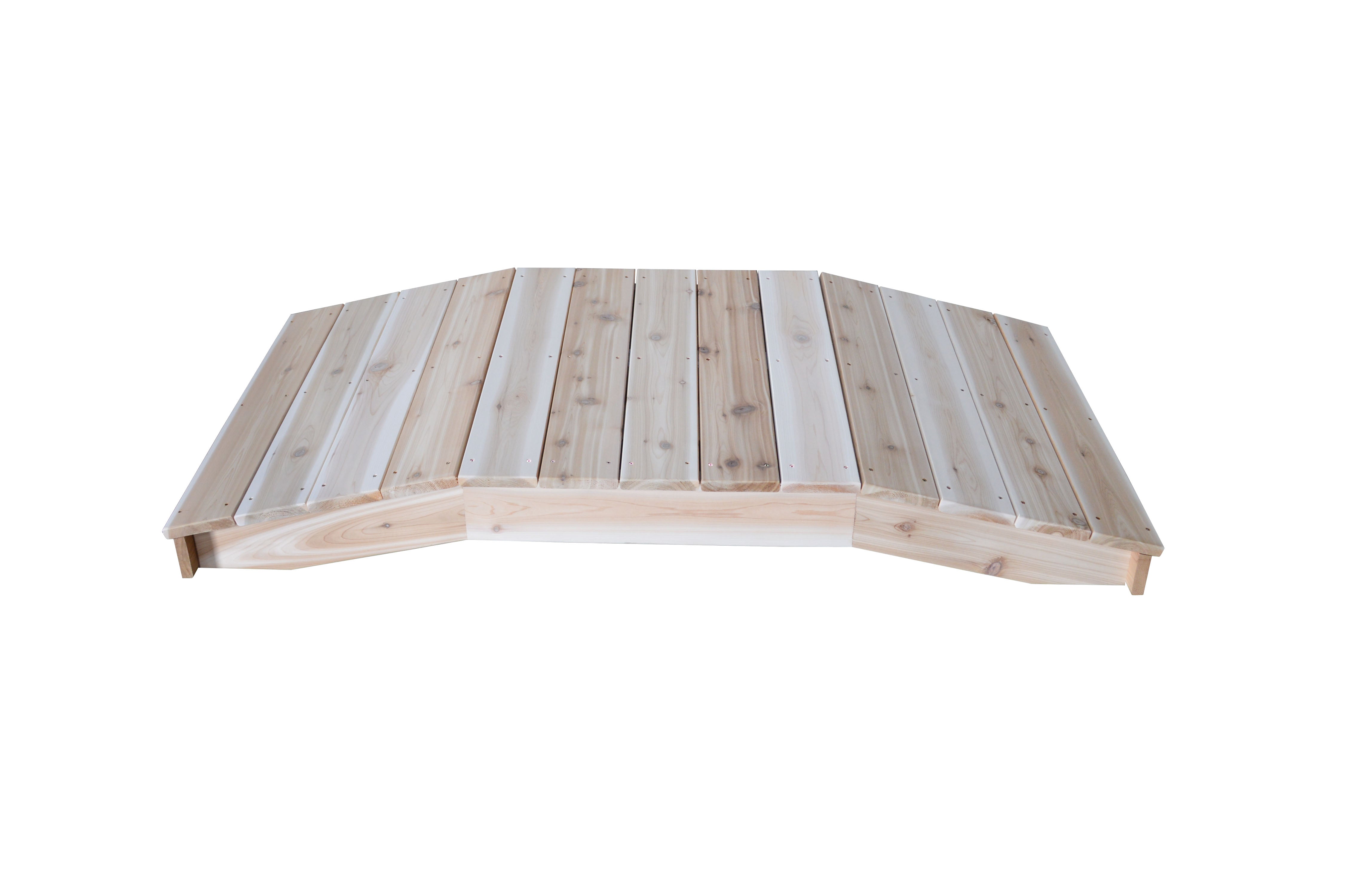 A&L Furniture Western Red Cedar 3'  x  6' Standard Plank Bridge