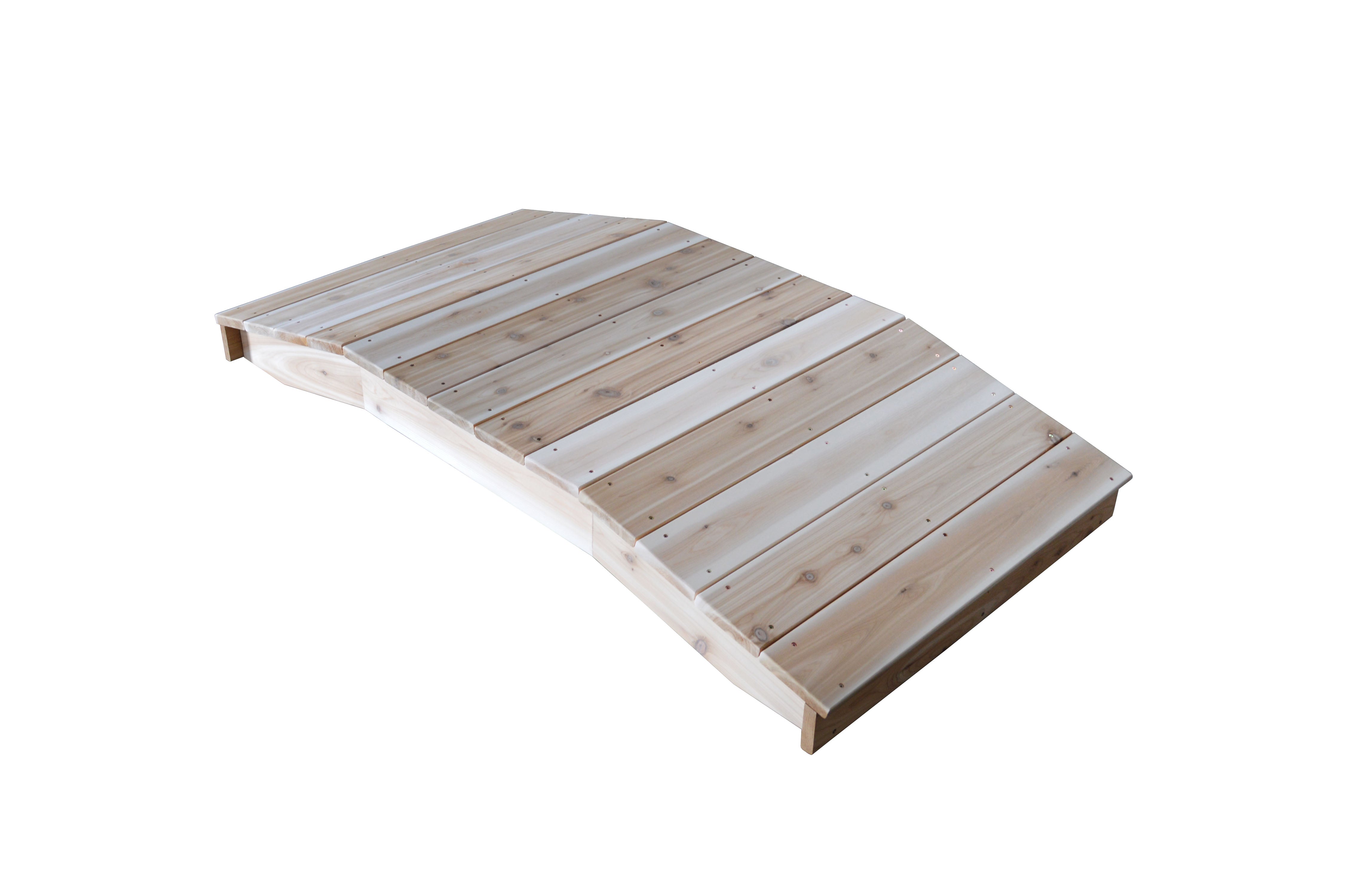 A&L Furniture Western Red Cedar 3'  x  6' Standard Plank Bridge