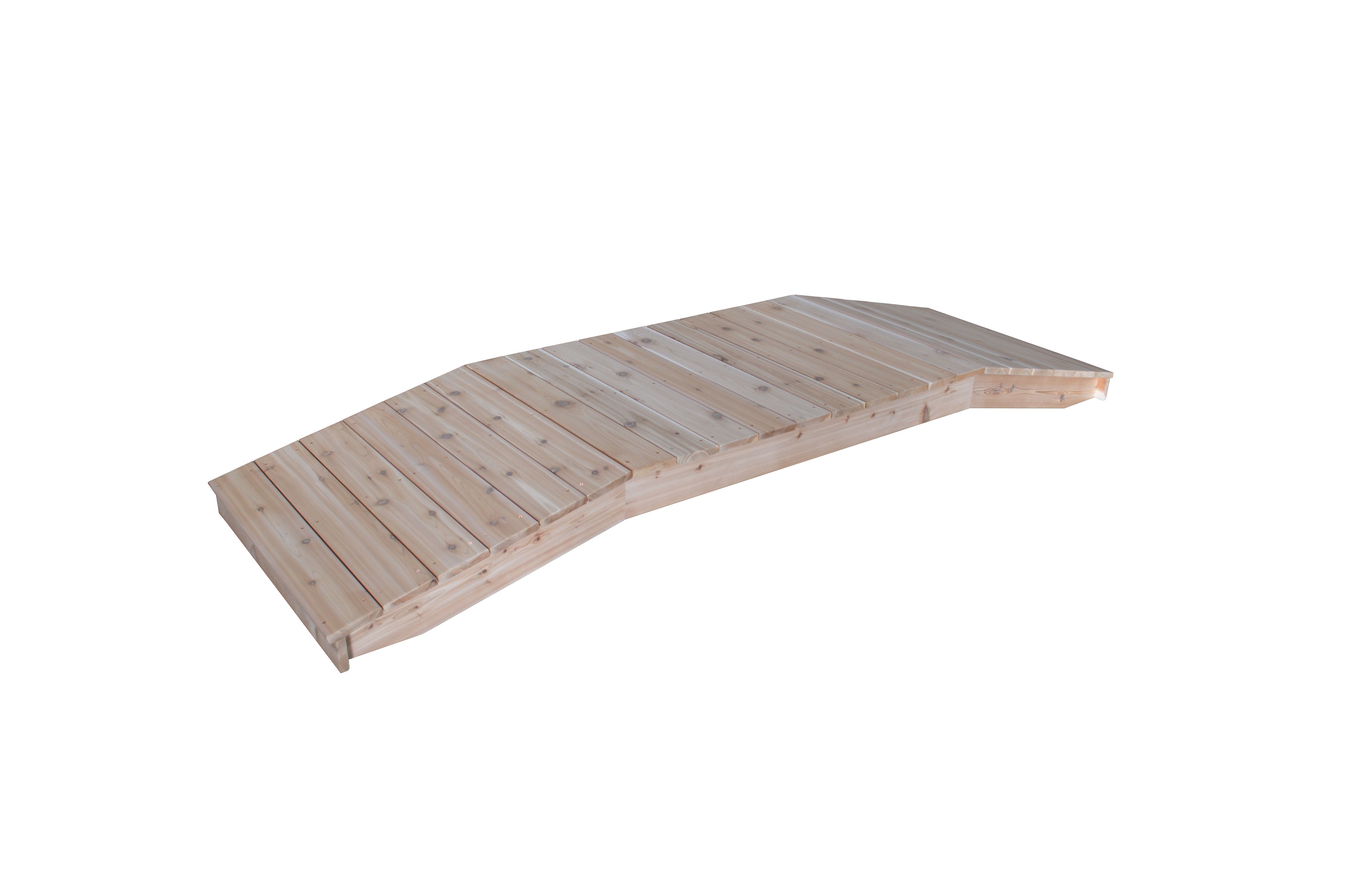 A&L Furniture Western Red Cedar 3'  x  10' Standard Plank Bridge