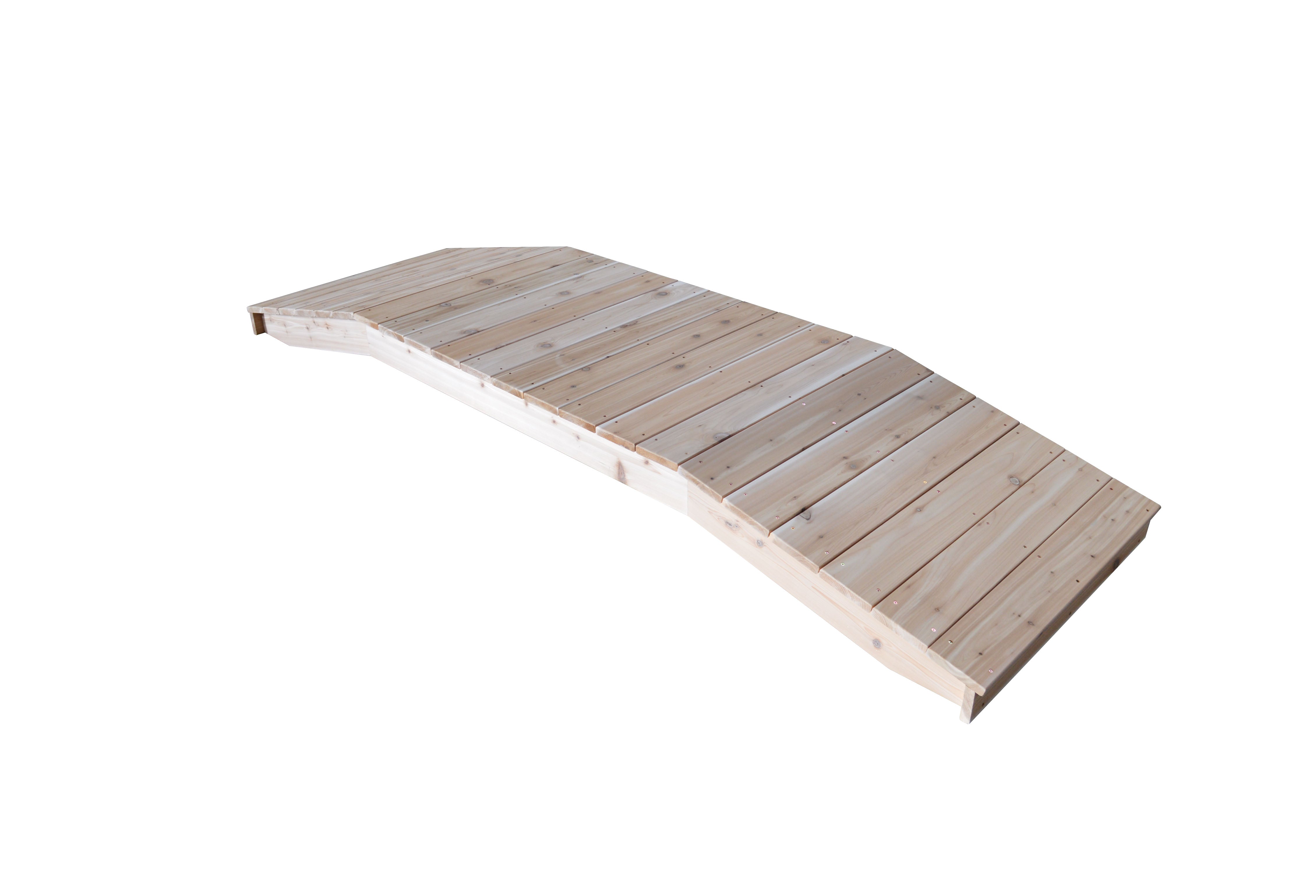 A&L Furniture Western Red Cedar 3'  x  10' Standard Plank Bridge