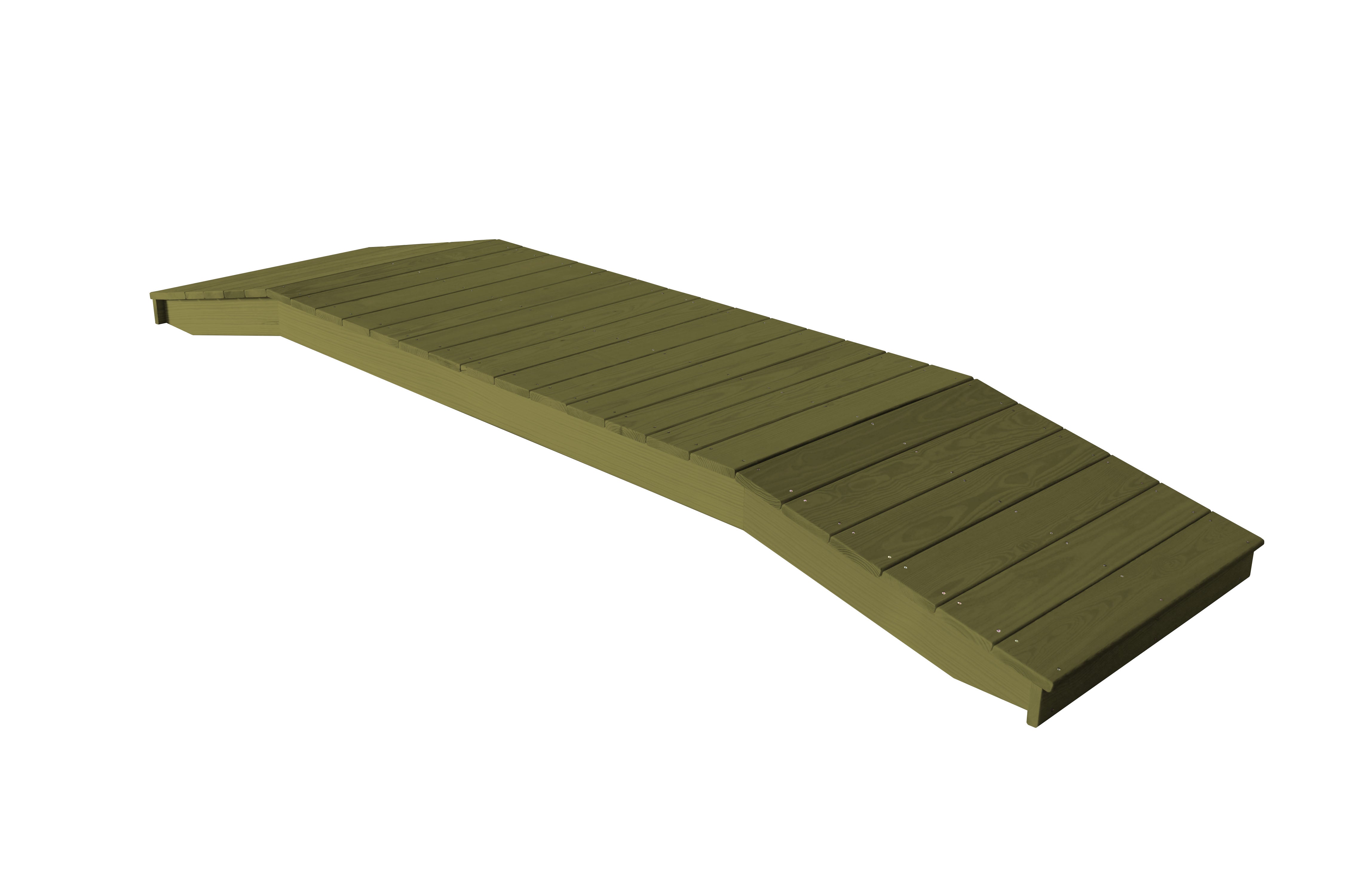 A&L Furniture Pressure Treated Pine 3'  x  10' Standard Plank Bridge