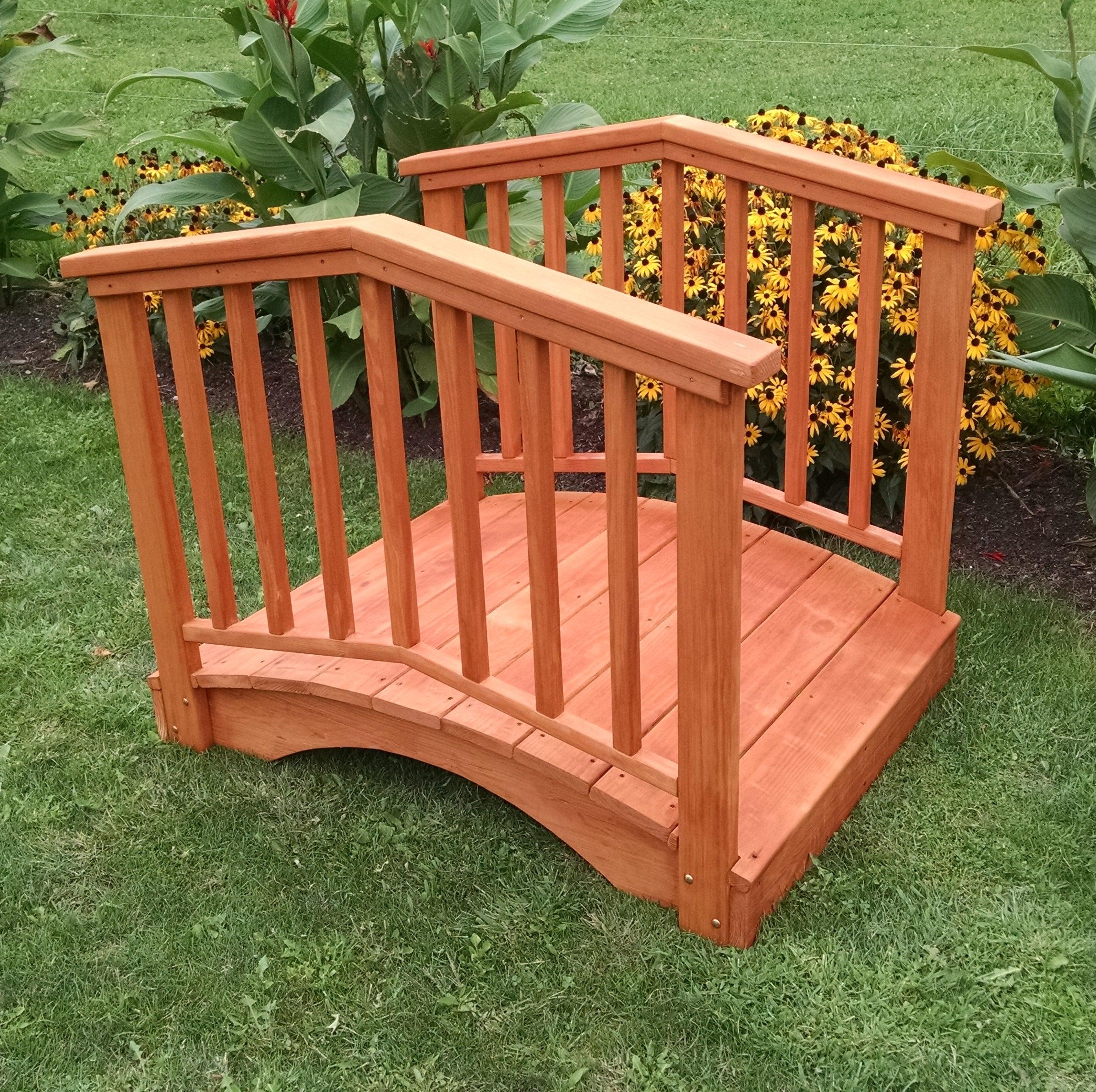 A&L Furniture Co. Western Red Cedar 3' X 4' Baluster Bridge