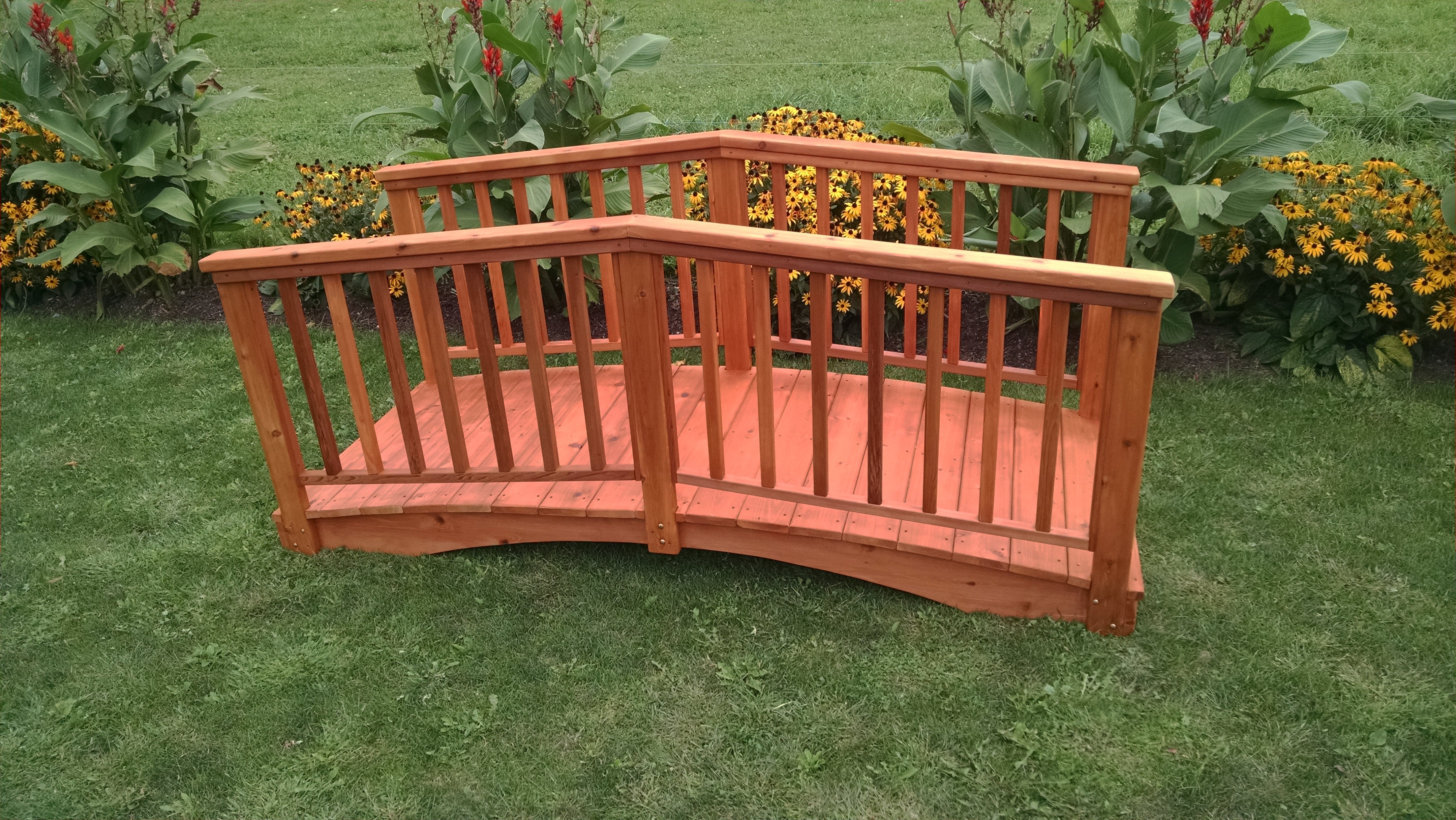 A&L Furniture Co. Western Red Cedar 3' X 8' Baluster Bridge