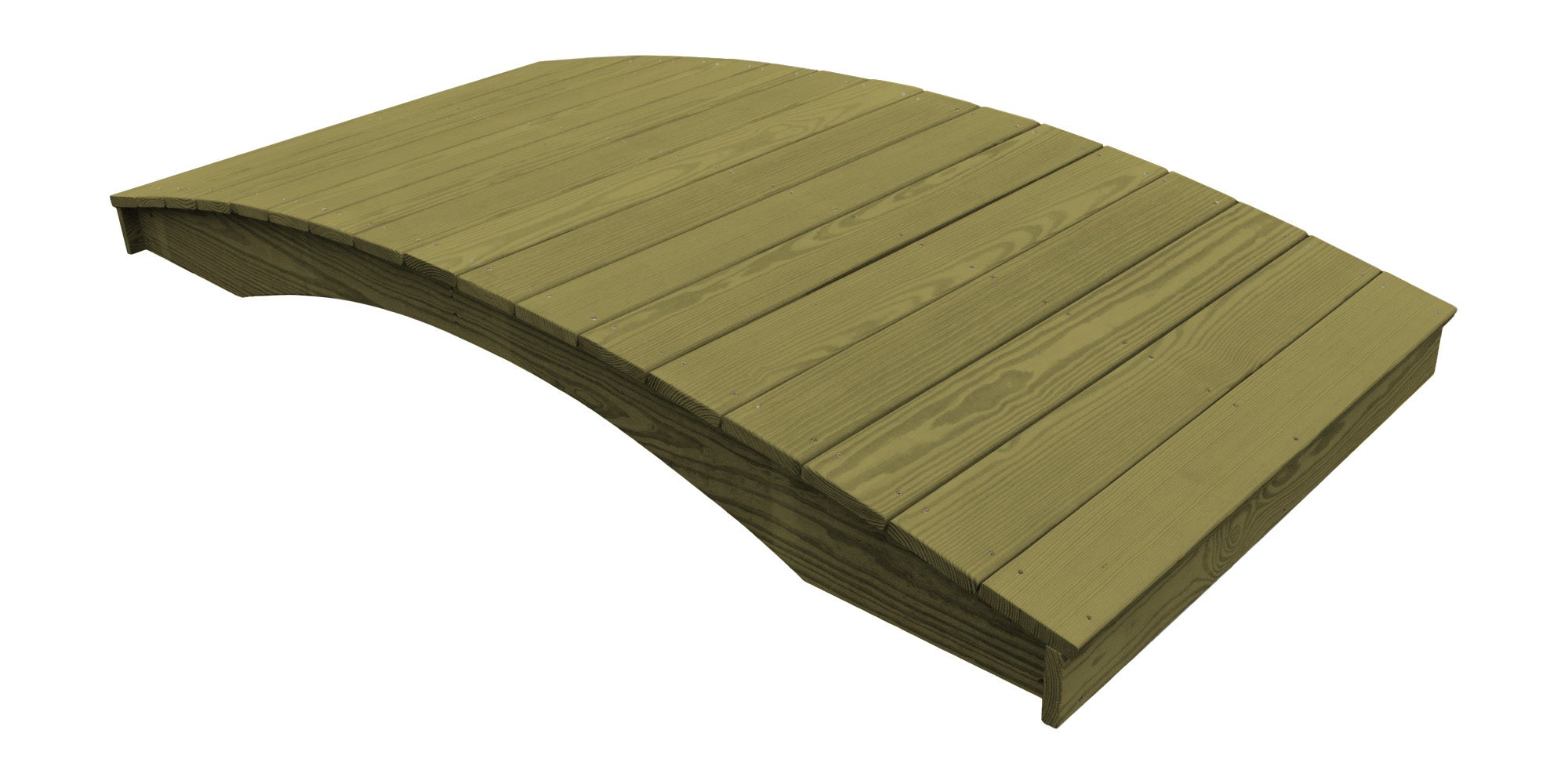 A&L Furniture Co. Western Red Cedar 4' x 8' Plank Garden Bridge