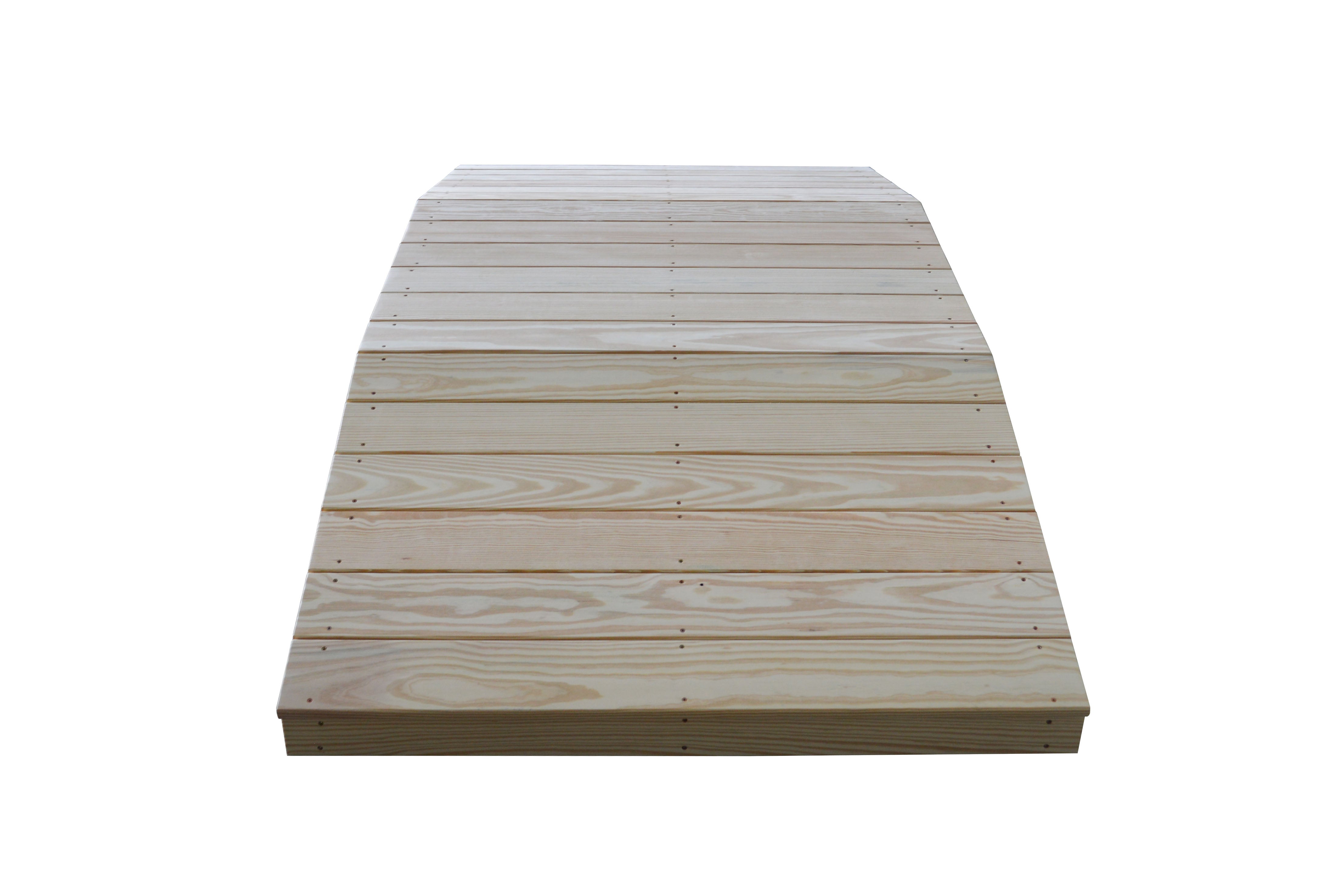 A&L Furniture Pressure Treated Pine 4' x 8' Standard Plank Bridge