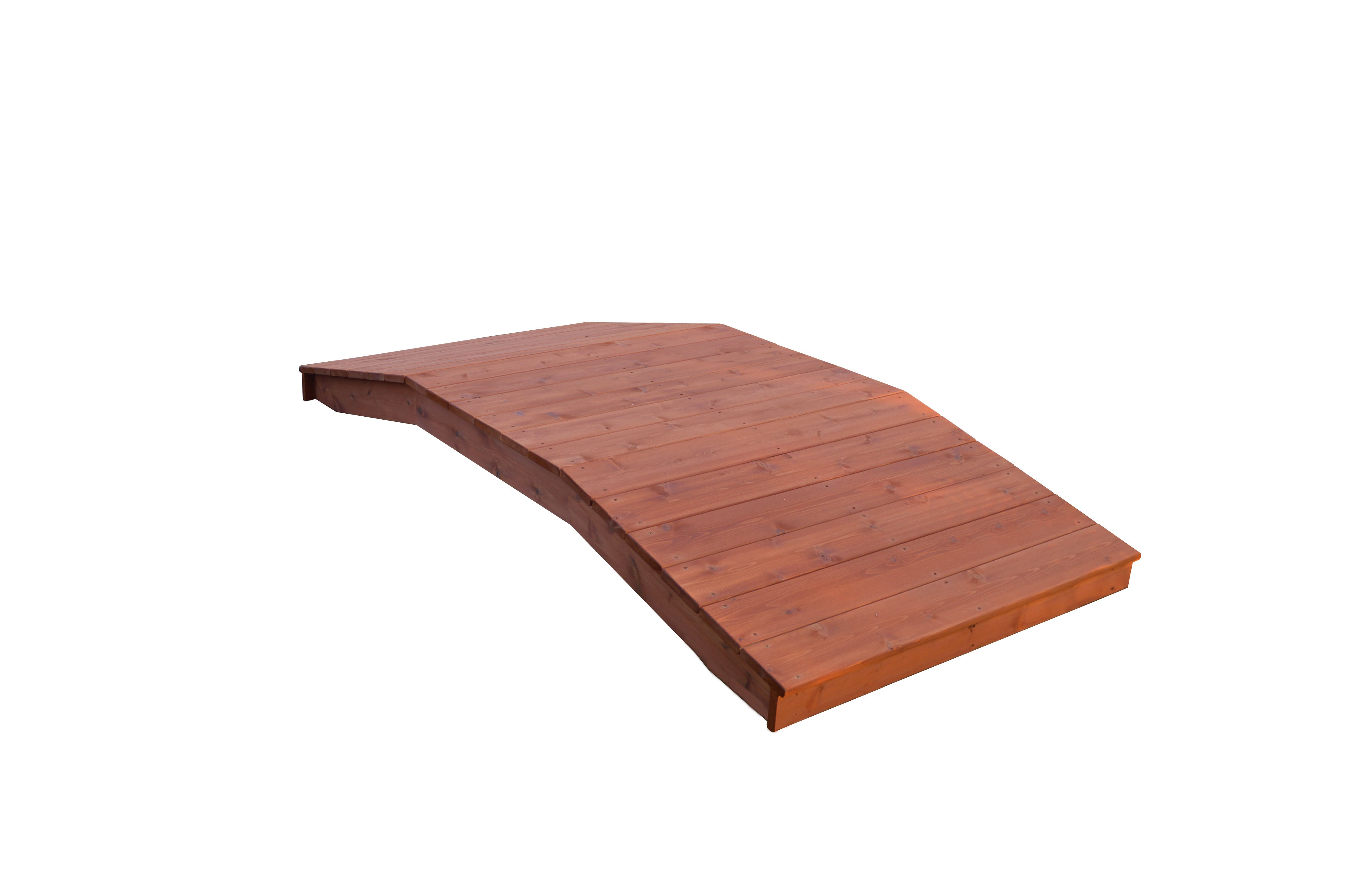 A&L Furniture Western Red Cedar 4'  x  10' Standard Plank Bridge