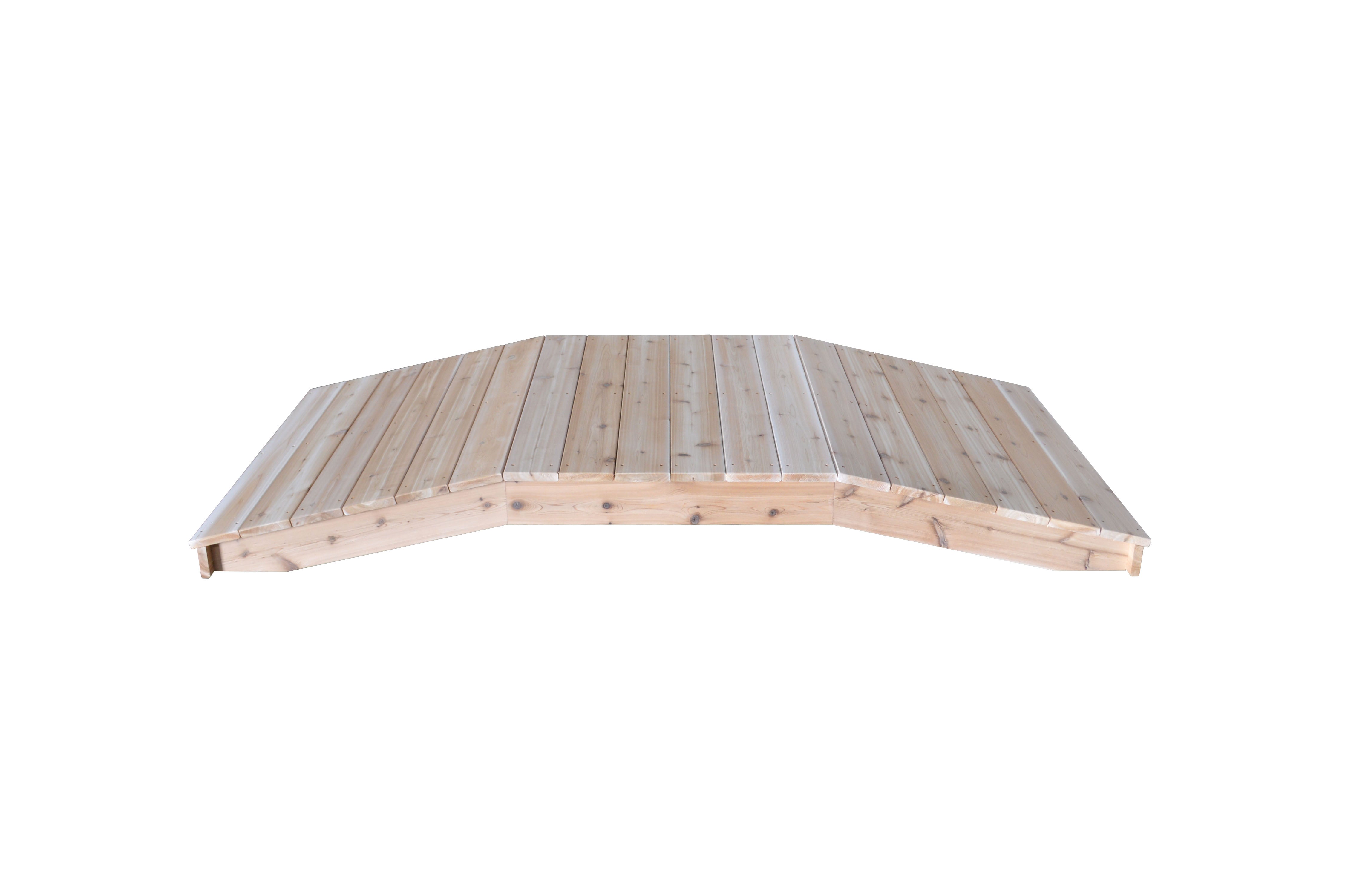 A&L Furniture Western Red Cedar 4'  x  10' Standard Plank Bridge