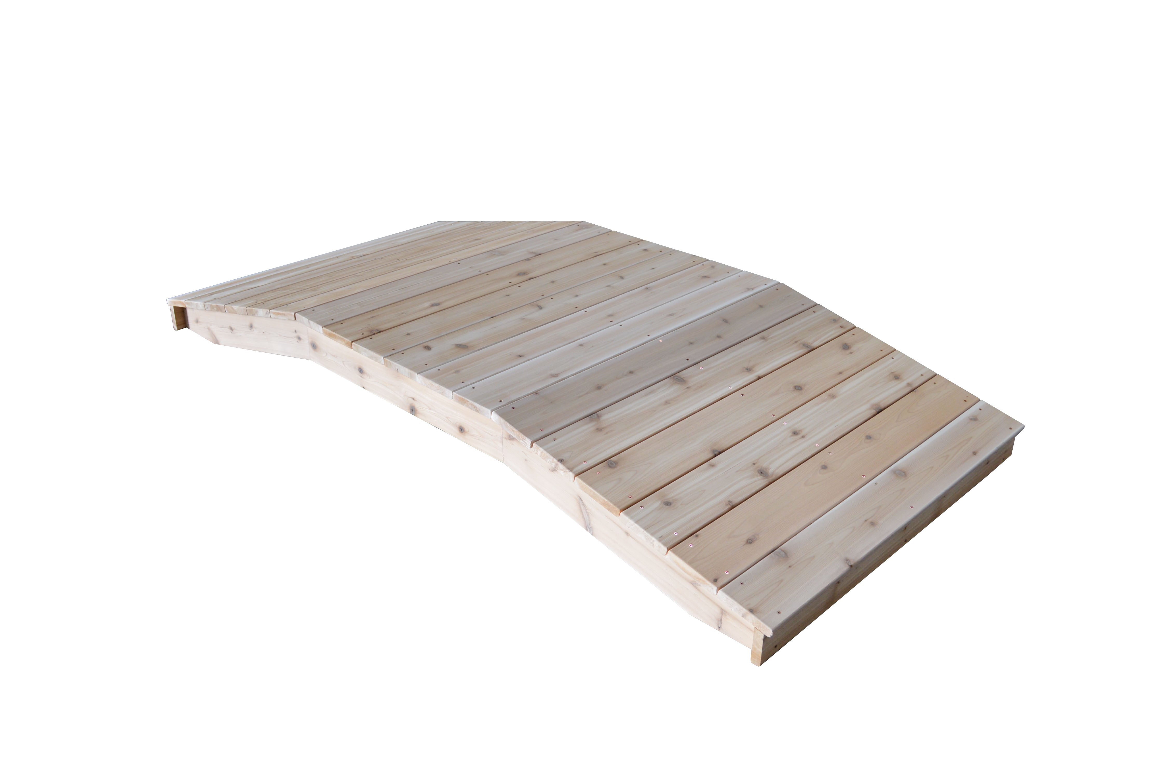 A&L Furniture Western Red Cedar 4'  x  10' Standard Plank Bridge