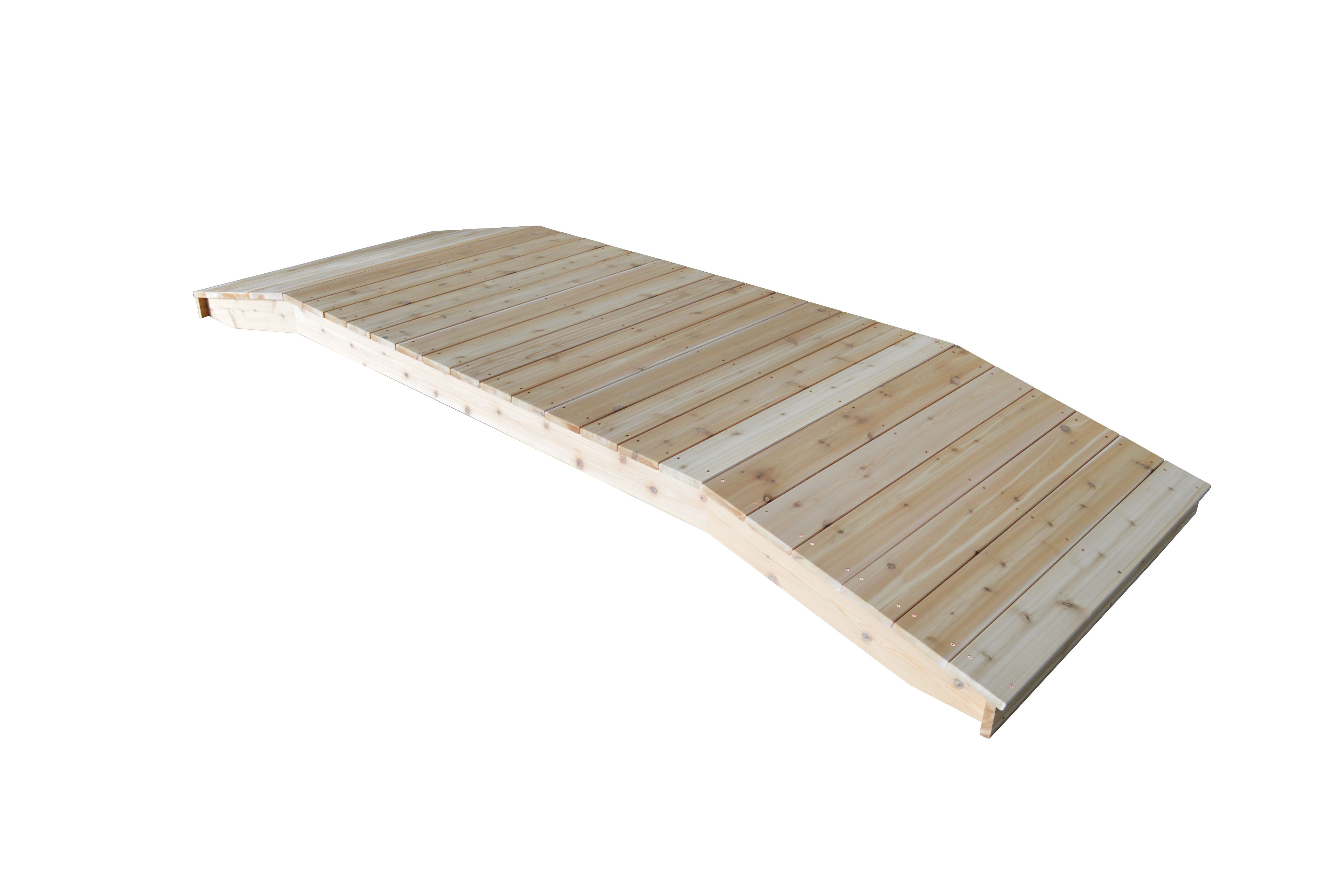 A&L Furniture Western Red Cedar 4'  x  12' Standard Plank Bridge