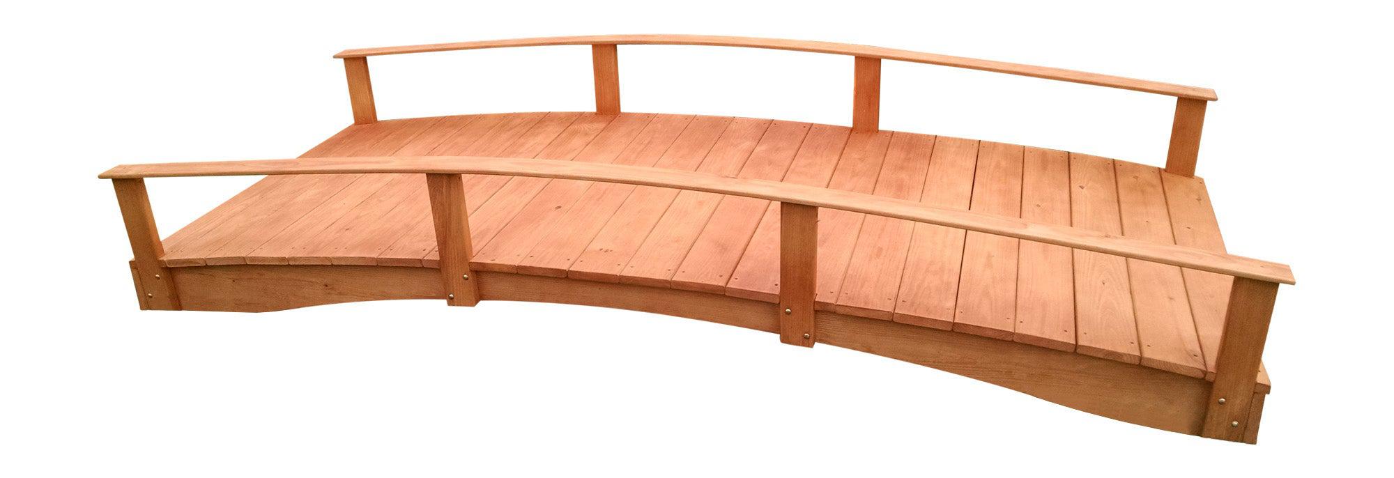 A&L Furniture Co. Western Red Cedar 3' x 12' Oriental Garden Bridge