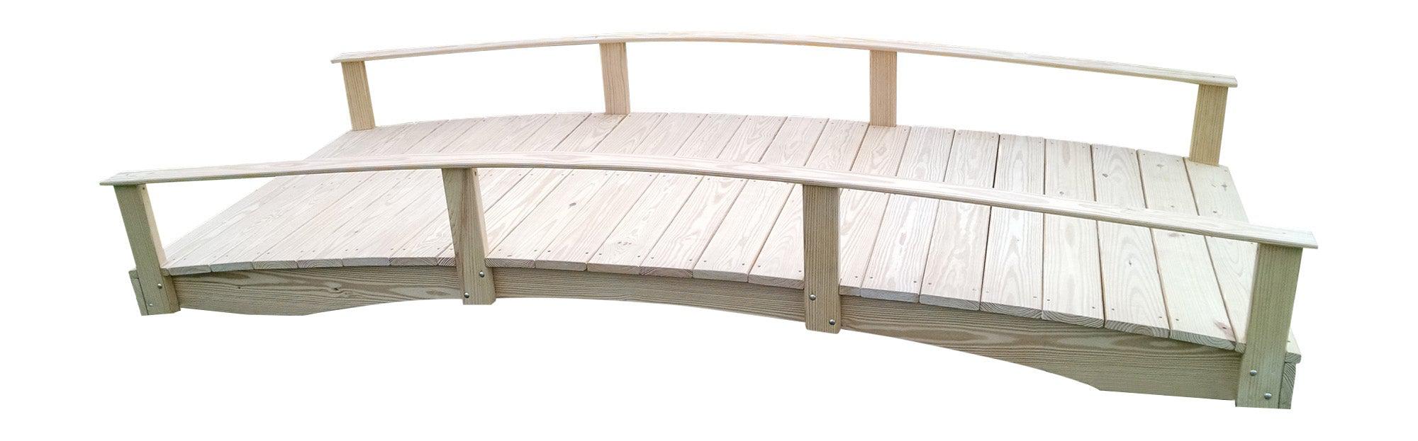 A&L Furniture Co. Western Red Cedar 3' x 10' Oriental Garden Bridge