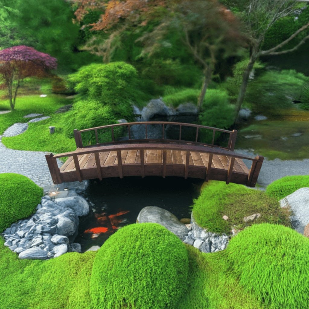 Japanese Wood Garden Bridge 8 ft.