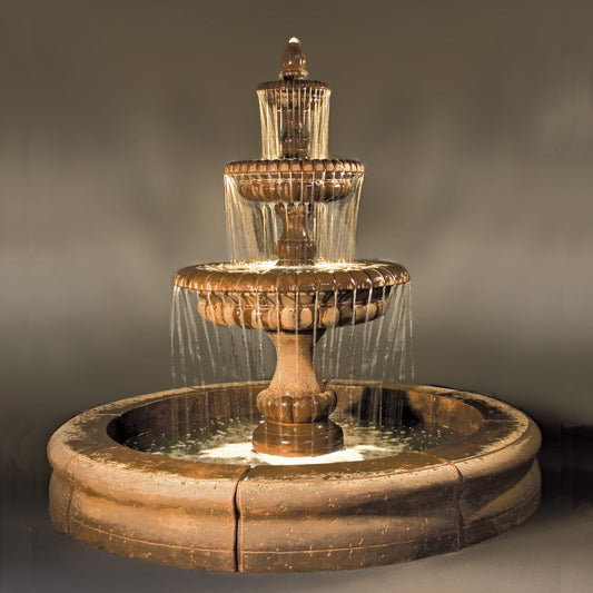Fiore Pioggia Large Outdoor Fountain with Pond